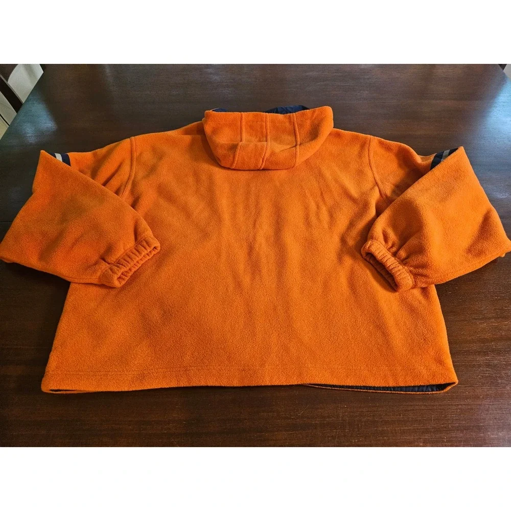 Champion Fleece Hoodie Mens 2X Orange Denver Broncos Full Zip Jacket Embroidered